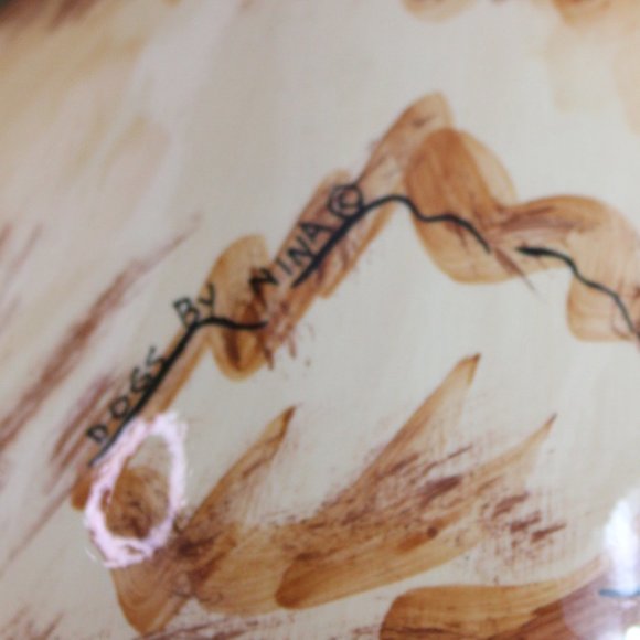 Signed, Dogs Need A Home Series, Cocker Spaniel, Ceramic Vase By Nina Lyman - Picture 4 of 5